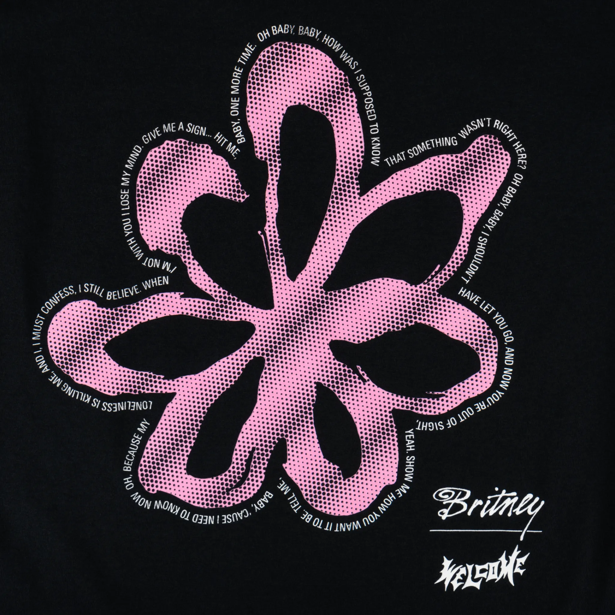 Britney Spears X Welcome - Flower tee - Black