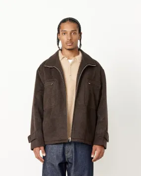 Brushed Mohair Jacquard Zip Blouson