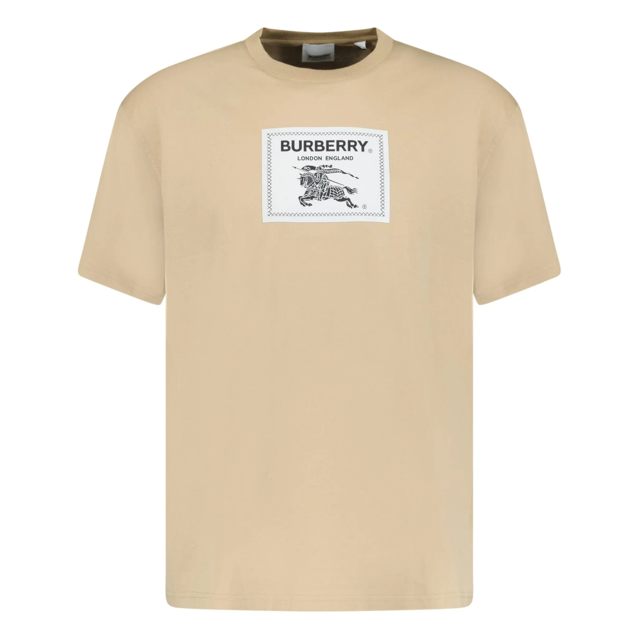 BURBERRY ROUNDWOOD LABEL T-SHIRT BEIGE