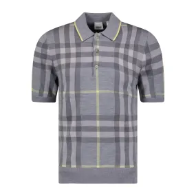 BURBERRY'Cartner' Short Sleeve Check Shirt Grey