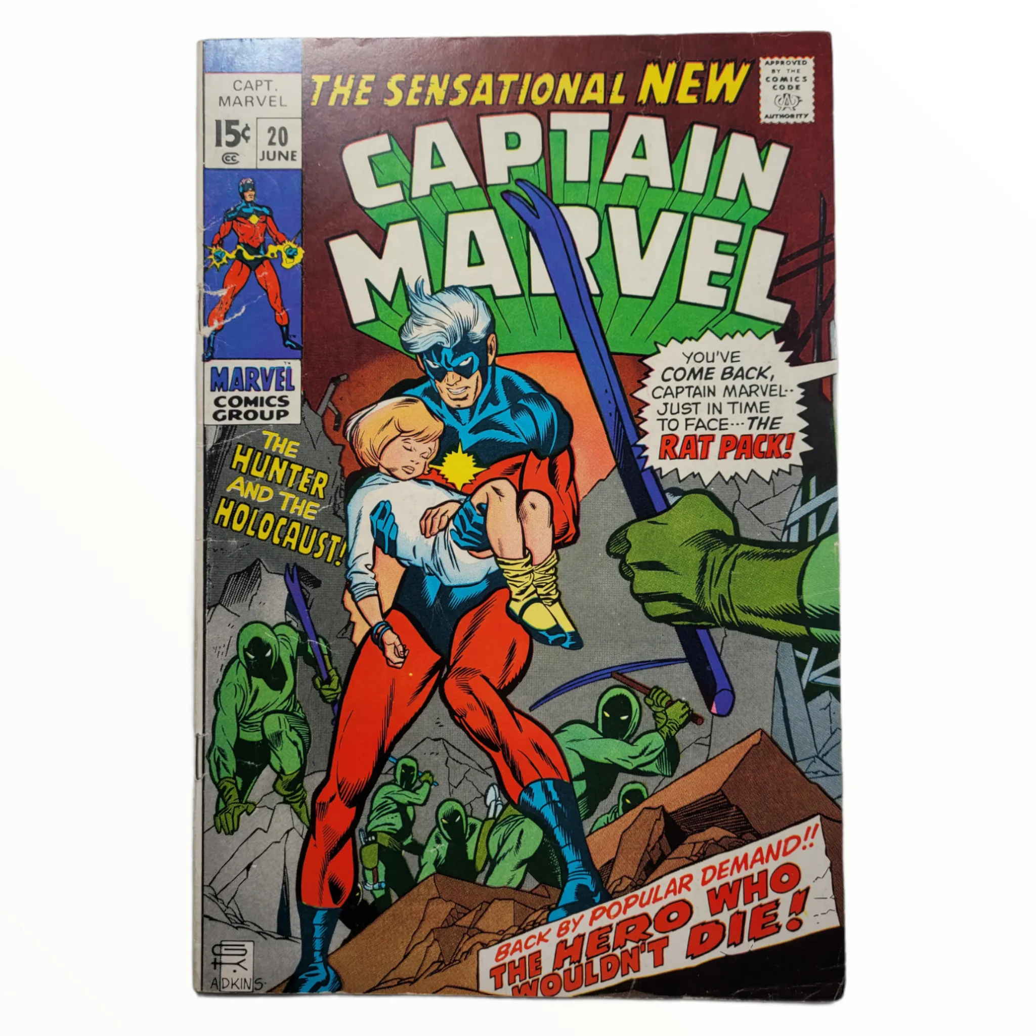 Captain Marvel #20 1st Appearance Of "The Rat Pack"