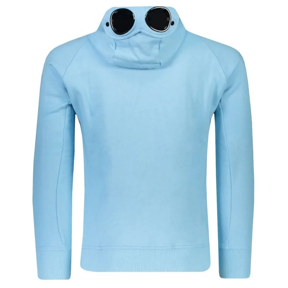 Sure! Heres an optimized title for the e-commerce product:

CP Company Goggle Hooded Zip-Up Sweatshirt in Classic Blue - Stylish and Functional Mens Outerwear