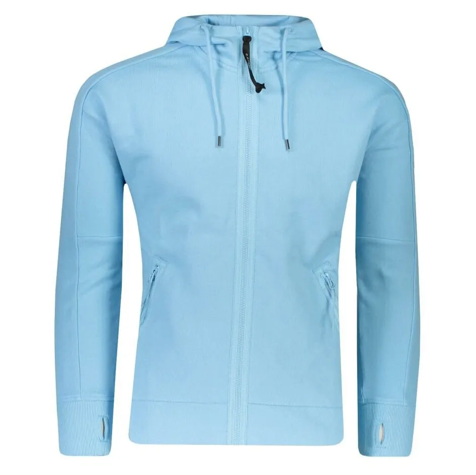 Sure! Heres an optimized title for the e-commerce product:

CP Company Goggle Hooded Zip-Up Sweatshirt in Classic Blue - Stylish and Functional Mens Outerwear