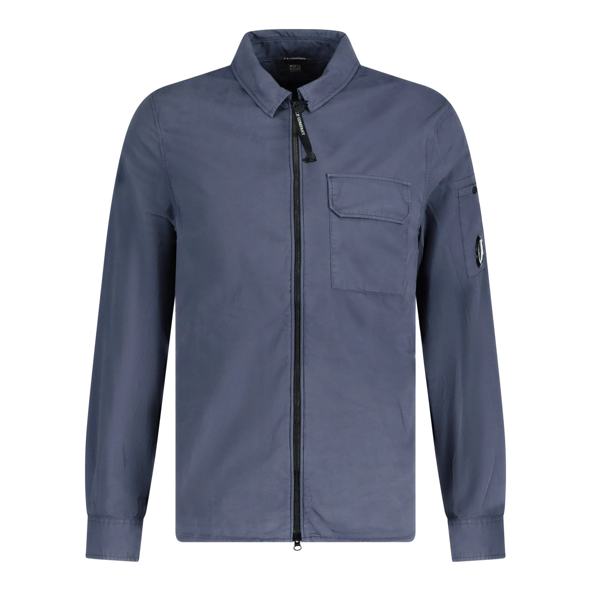 CP COMPANY Lens Long Sleeve Overshirt Light Navy