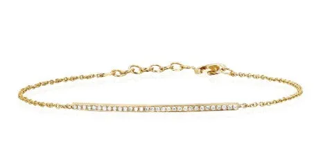 Diamond Bar Chain Bracelet in 14K Yellow Gold EF Collection