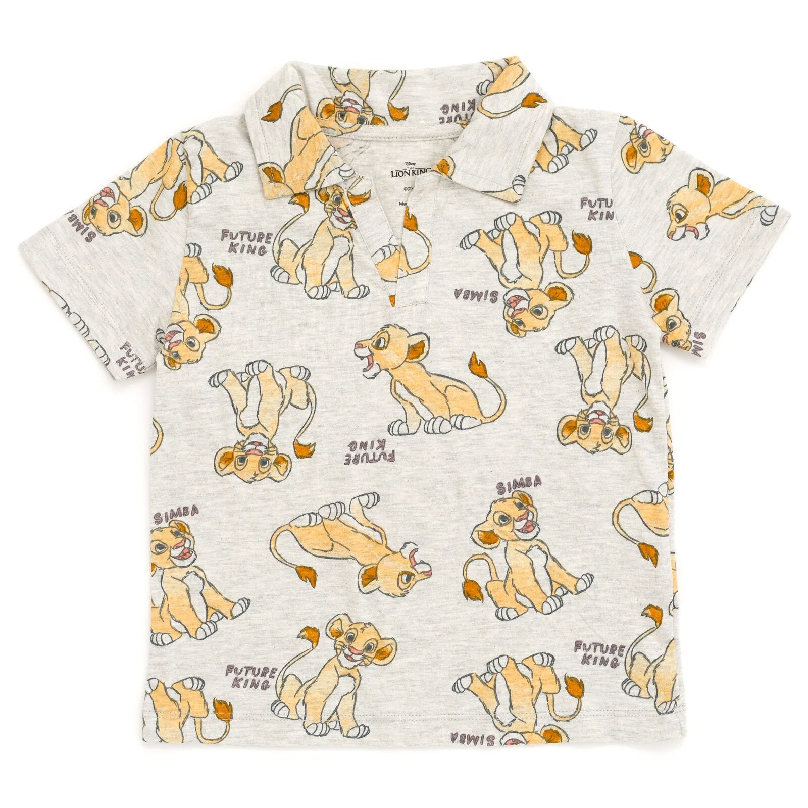 Disney Lion King Simba Polo Shirt and Twill Shorts Outfit Set