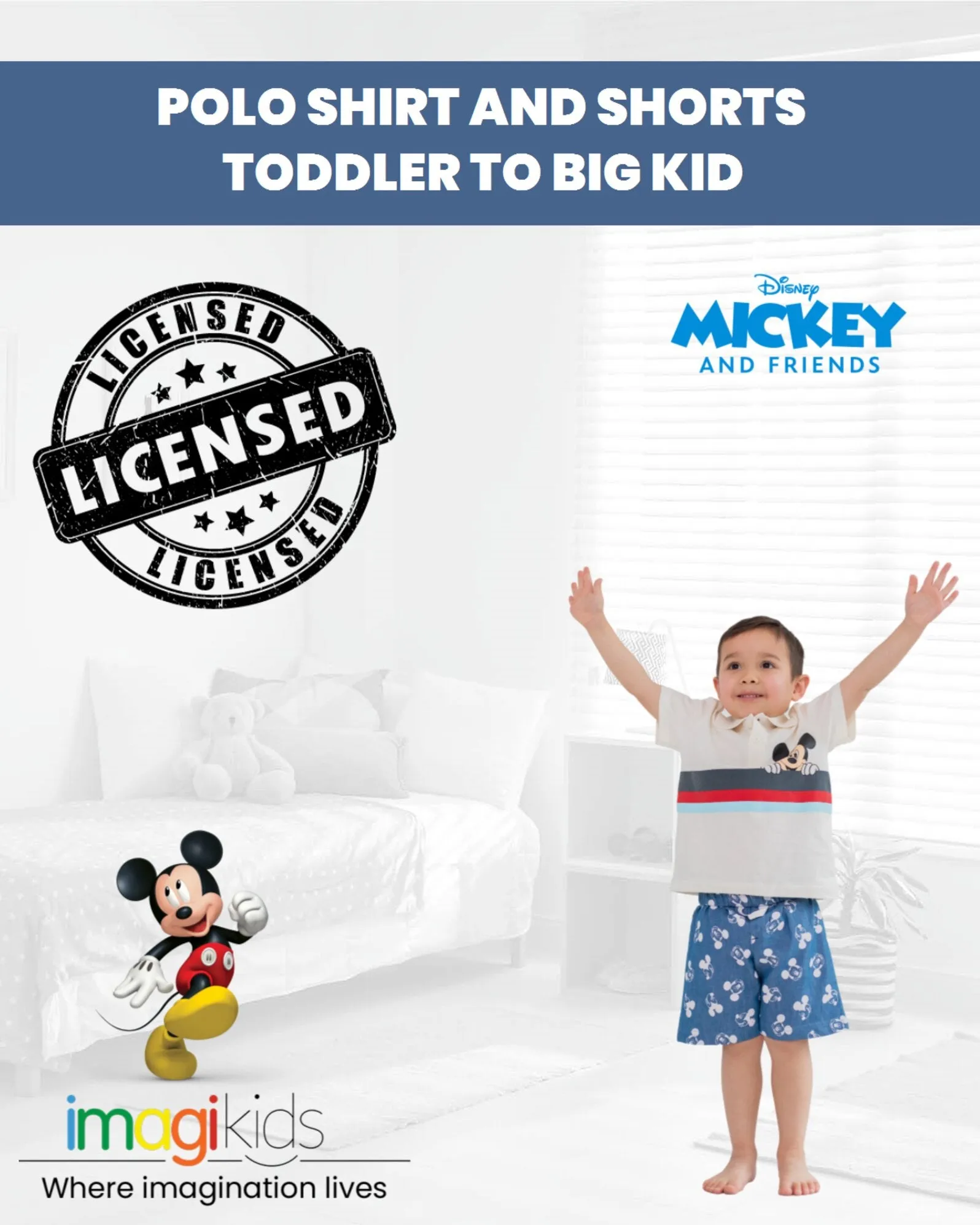 Disney Mickey Mouse Polo Shirt and Shorts