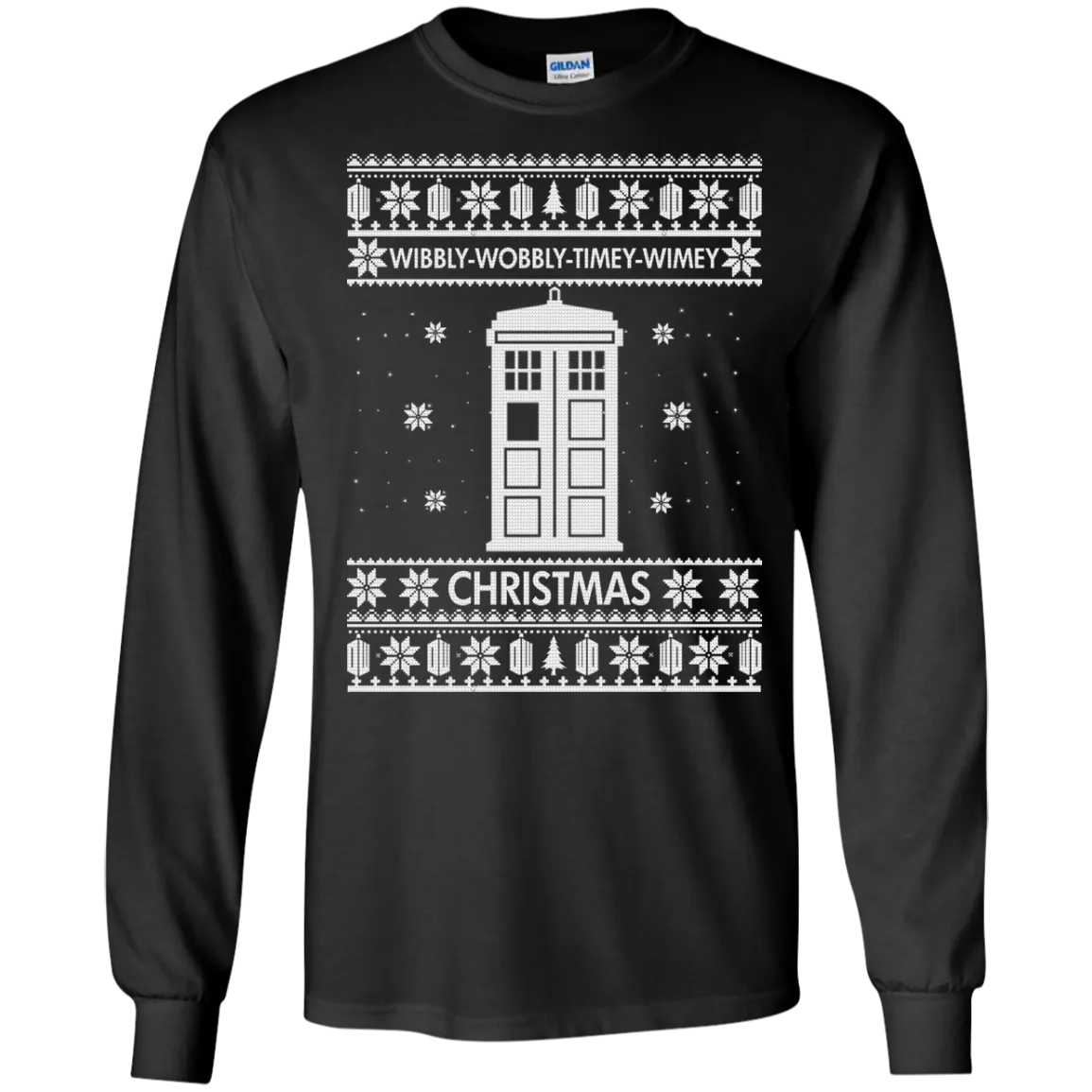 Doctor Who Christmas Sweater: Wibbly Wobbly Timey Wimey Christmas