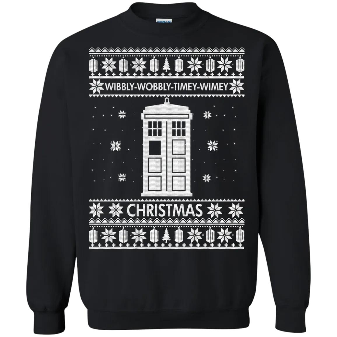 Doctor Who Christmas Sweater: Wibbly Wobbly Timey Wimey Christmas