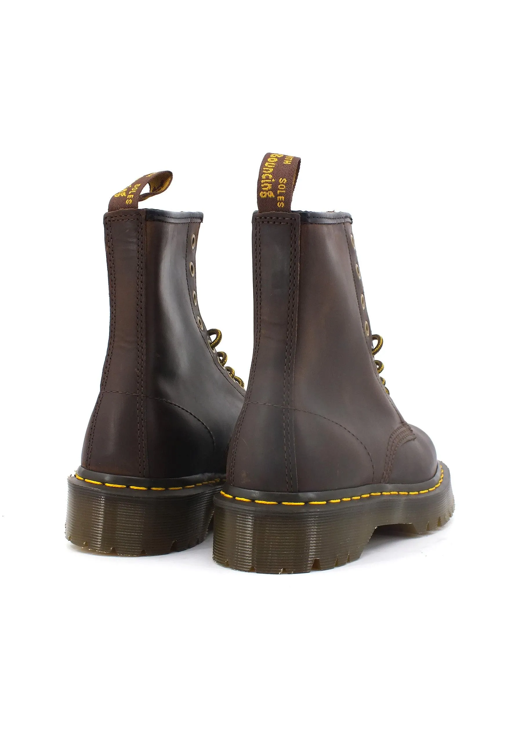 DR. MARTENS Crazy Horse Stivaletto Anfibio Donna Dark Brown 1460-BEX-27894201