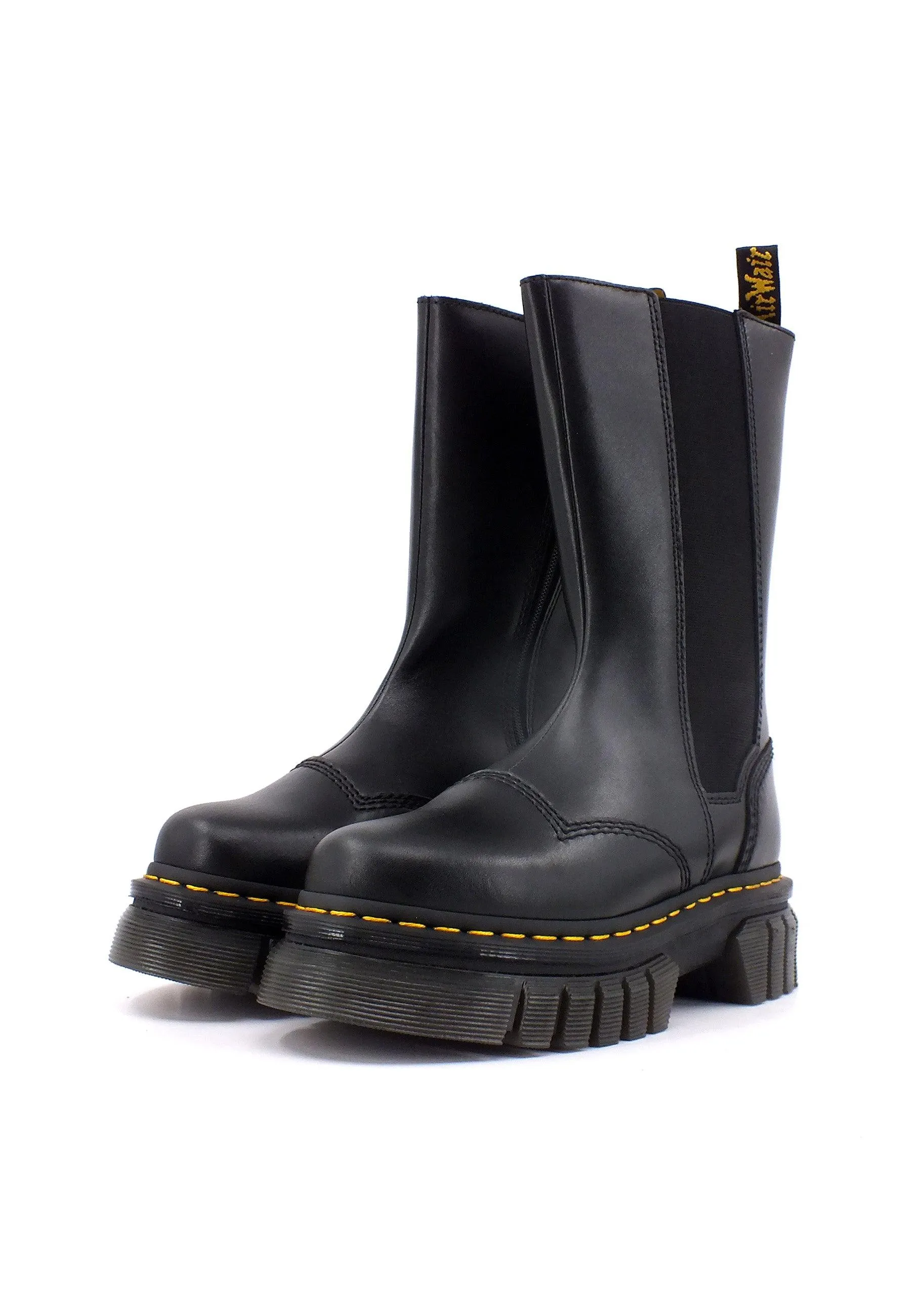 DR. MARTENS Nappa Lux Stivaletto Polacco Hi Donna Black AUDRICKCHELSEATALL-30966001