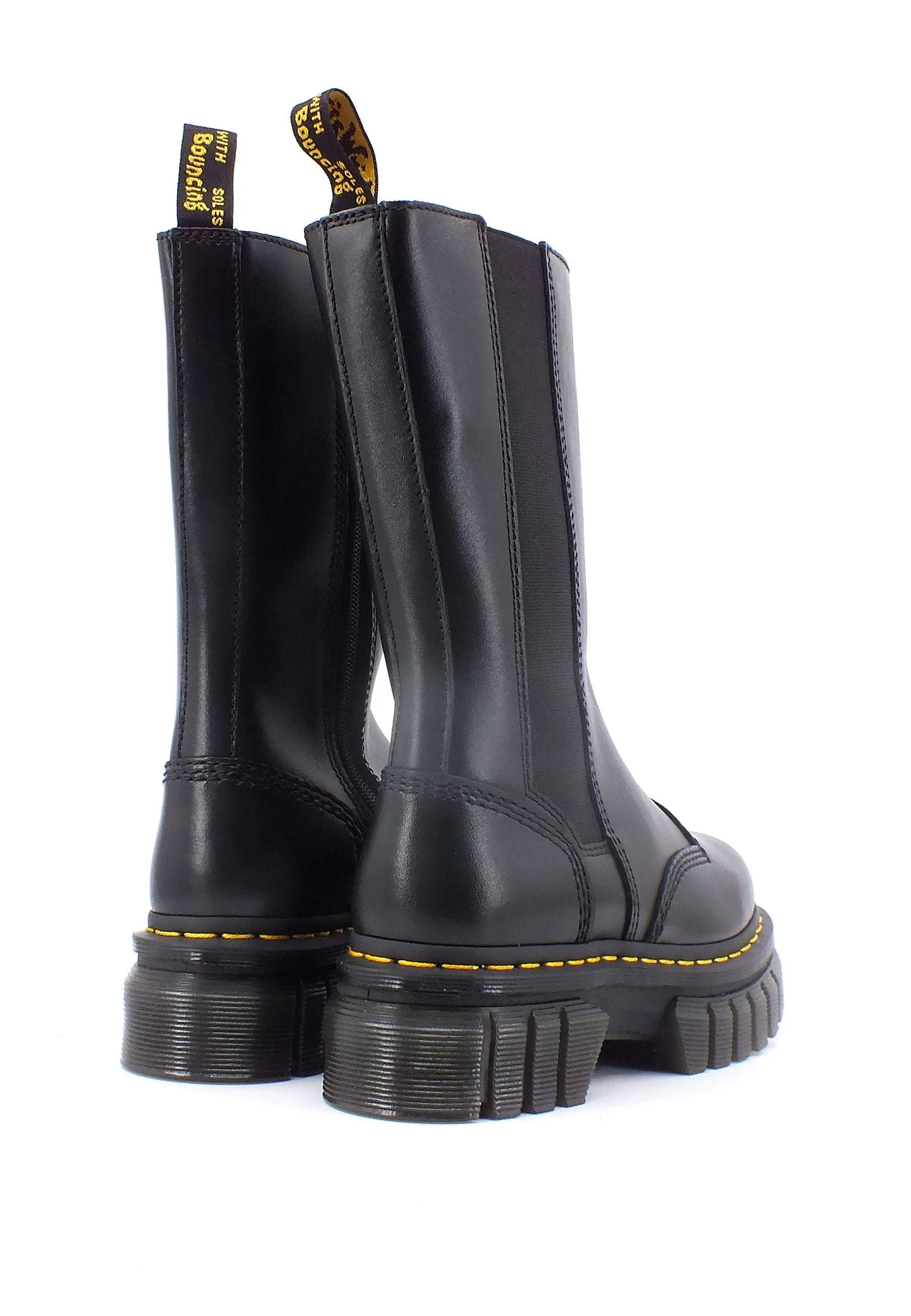 DR. MARTENS Nappa Lux Stivaletto Polacco Hi Donna Black AUDRICKCHELSEATALL-30966001