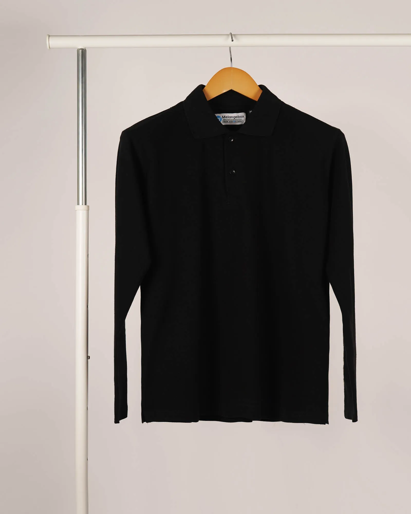 Full Sleeves Polo: Black