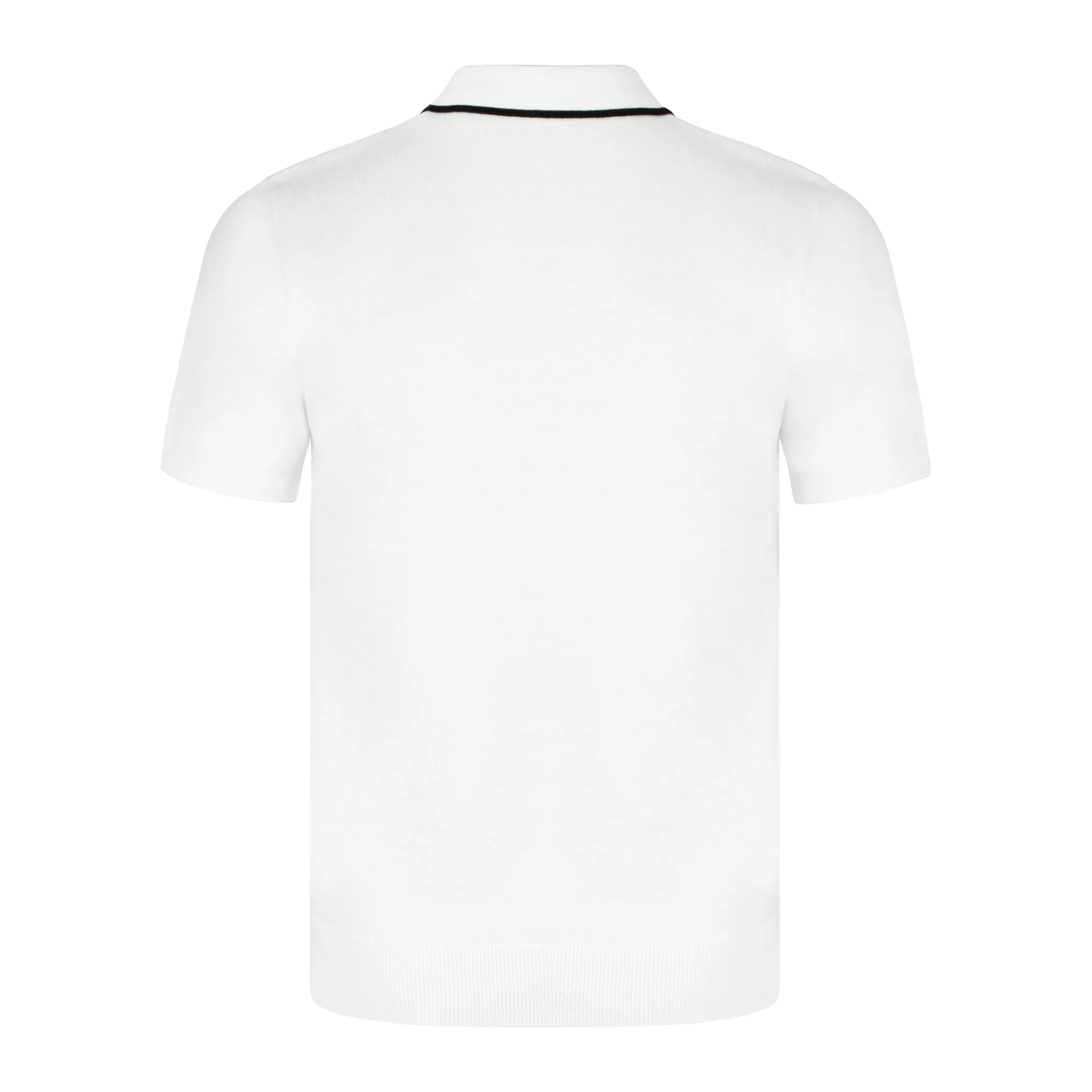 Gabicci Vintage Pierre Knit Polo Shirt White