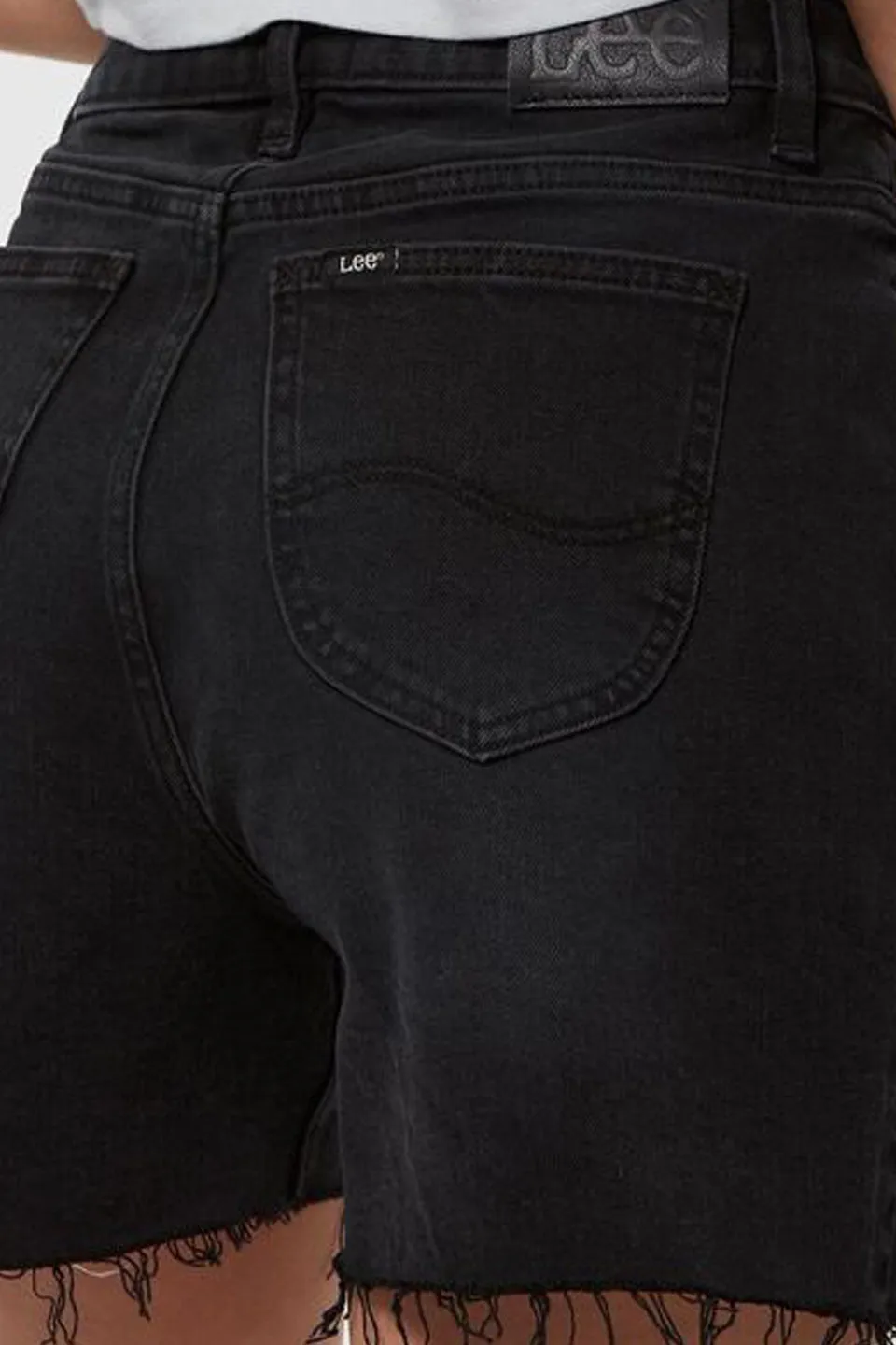 High Relaxed Avid Black Raw Denim Short