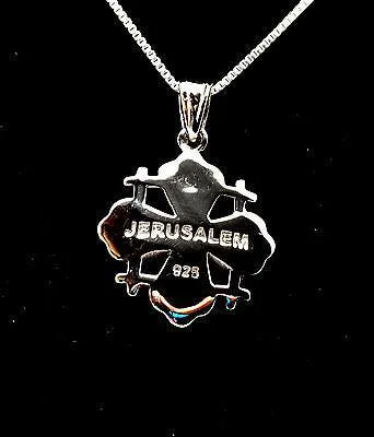 Jerusalem Cross Pendant With Swarovski Colored Gemstones 3#