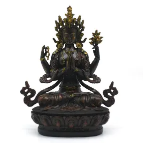 Lakshmi, 6in H., Resin/Brass Finish