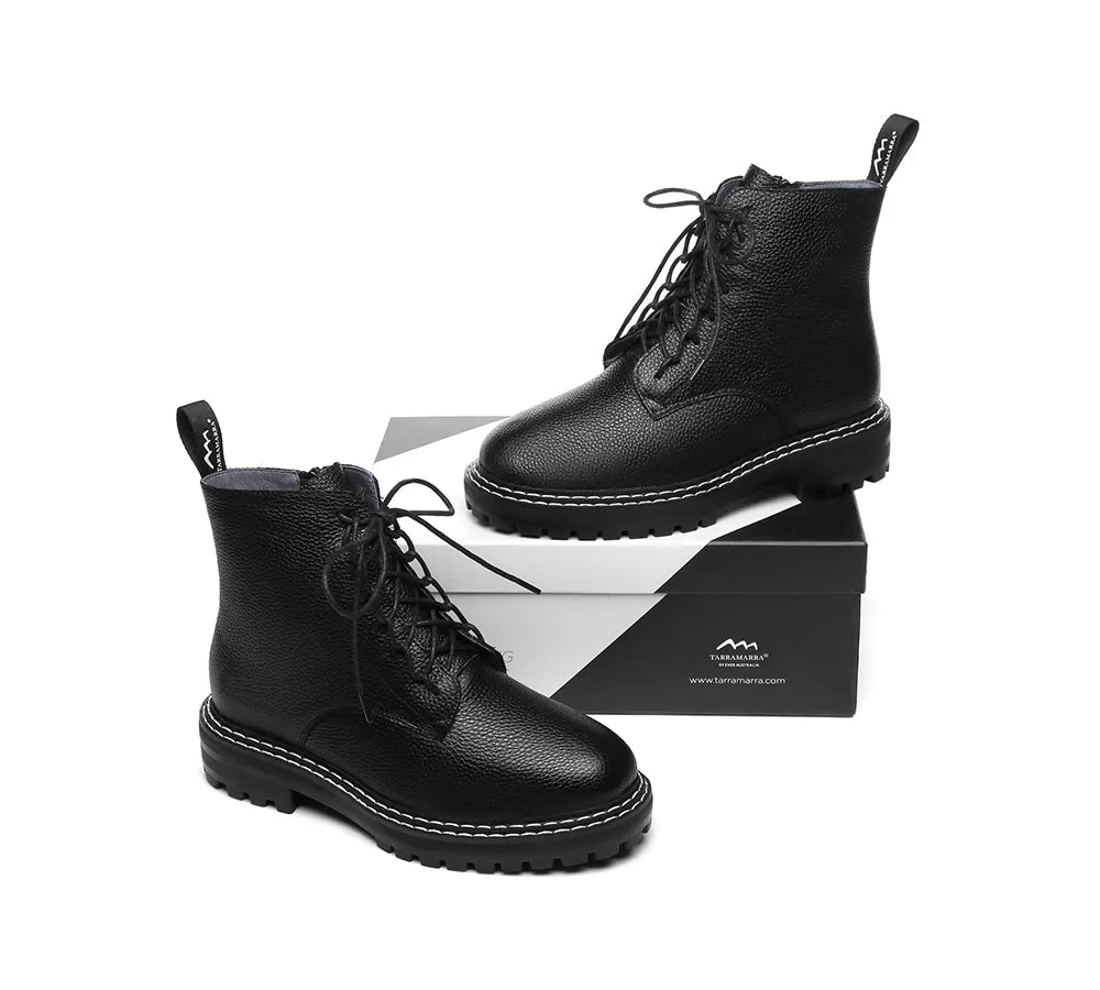 Lana Lace Up Black Boots High Top