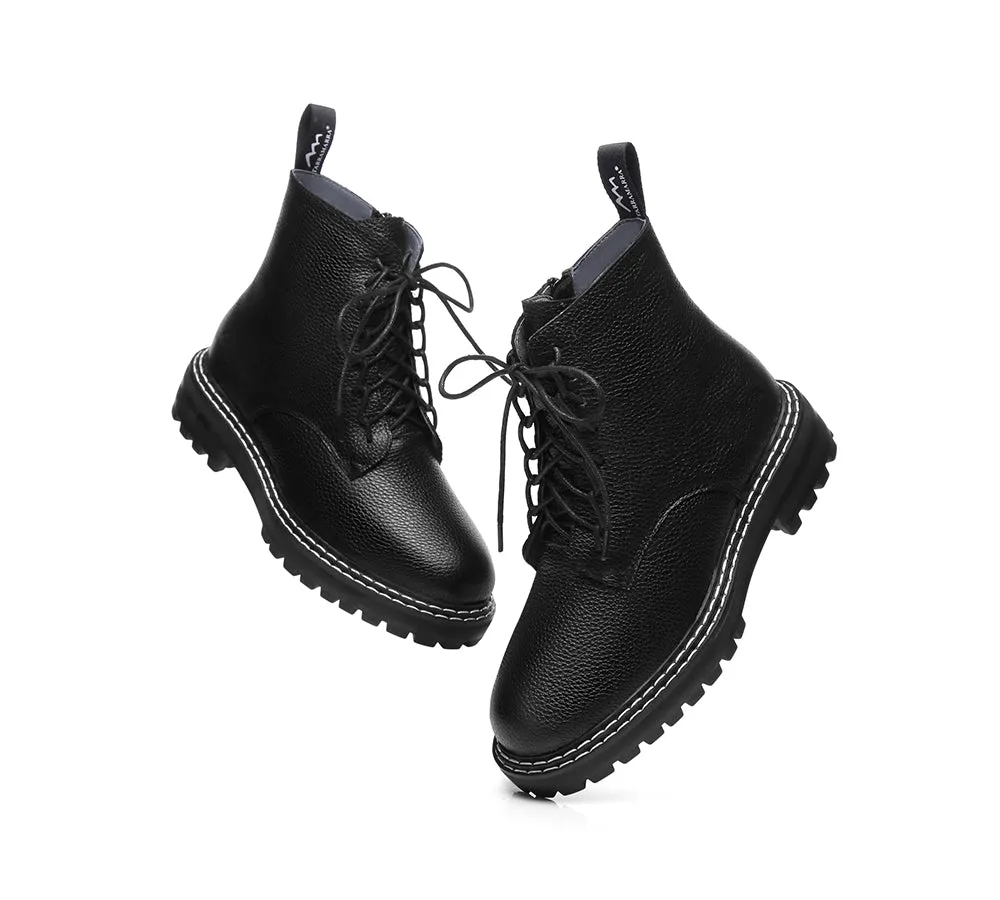 Lana Lace Up Black Boots High Top