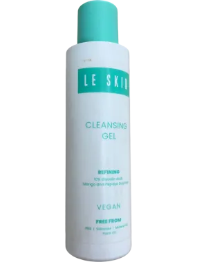 LE SKIN Cleansing Gel Refining Vegan Free From PEG Silicones Mineral Oil Palm Oil