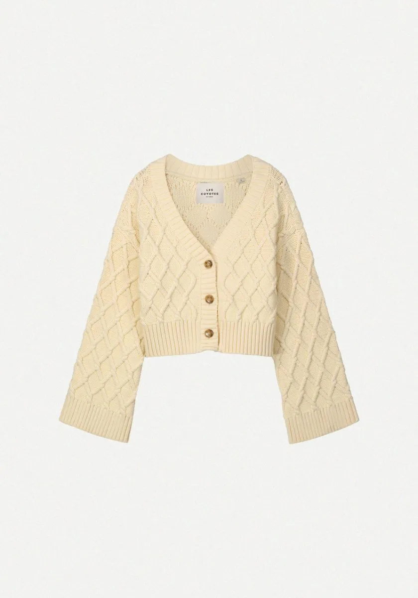 Les Coyotes Knitted cardigan eggshell