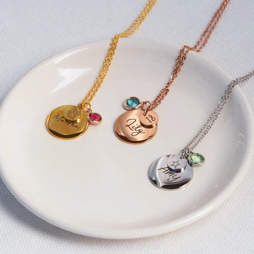 Lily Birthstone Necklace