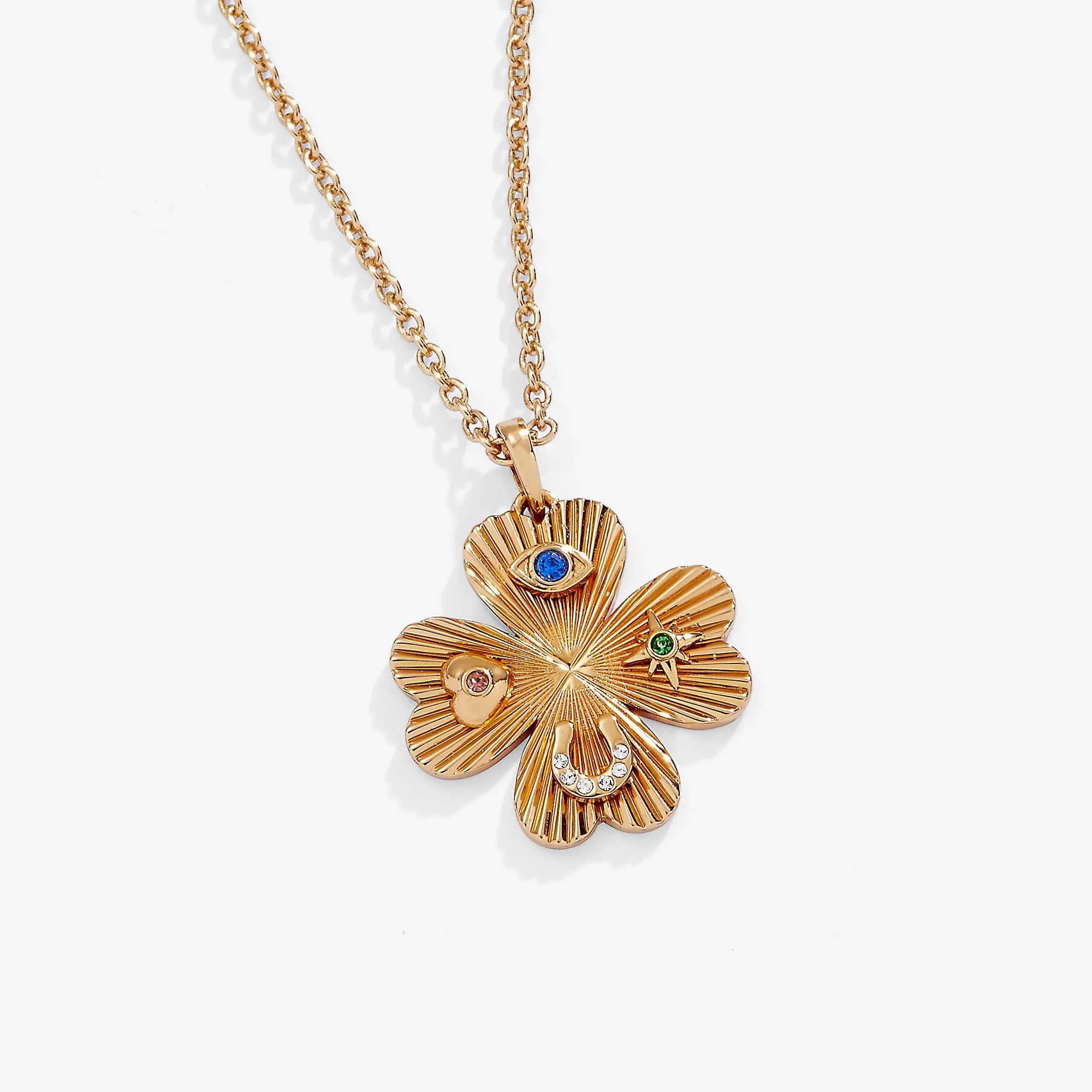 Lucky Four Leaf Clover Adjustable Necklace