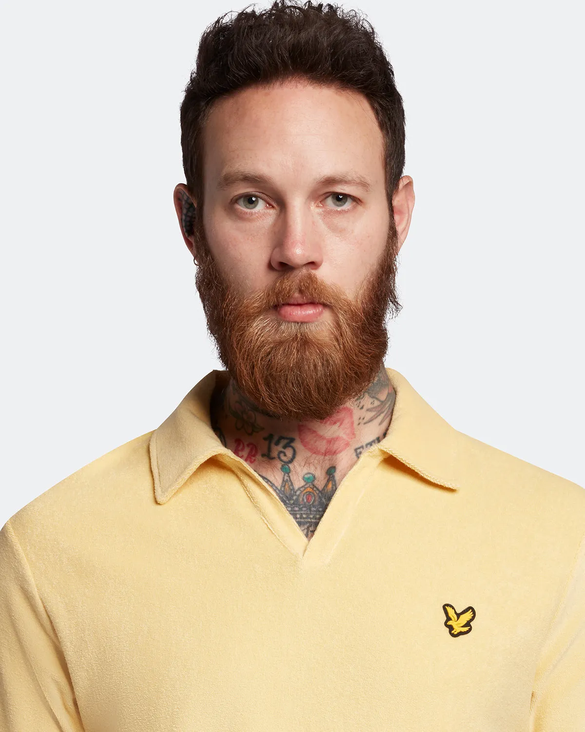 Lyle & Scott Golf Towel Polo Pale Gold - SS23