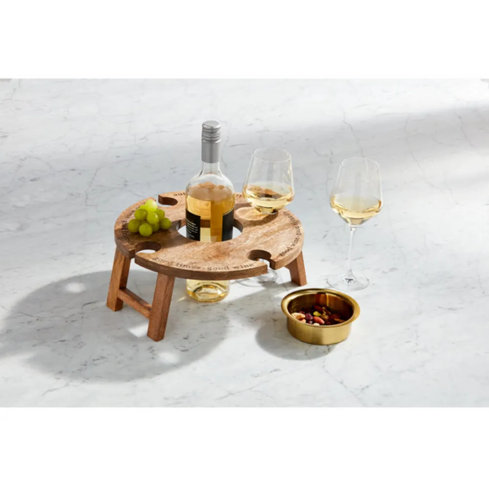 Mud Pie Folding Wine Table