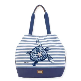 Navy Stripe Turtle Gap Tote