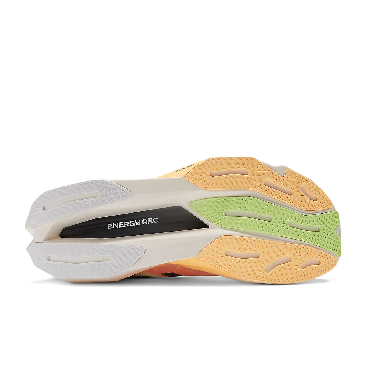 New Balance FuelCell SuperComp Elite v4 (Mens) - White with bleached lime glo and hot mango