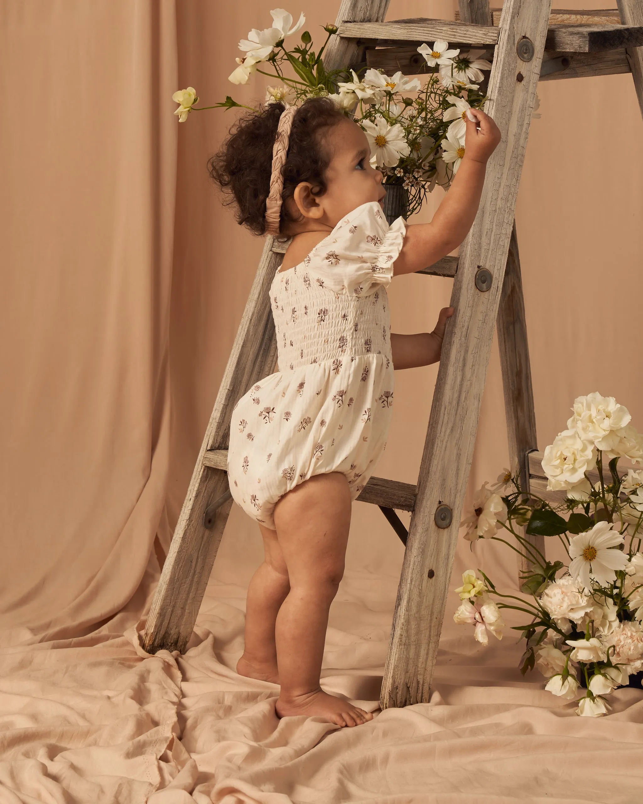 Noralee Cosette Romper in Rose Ditsy