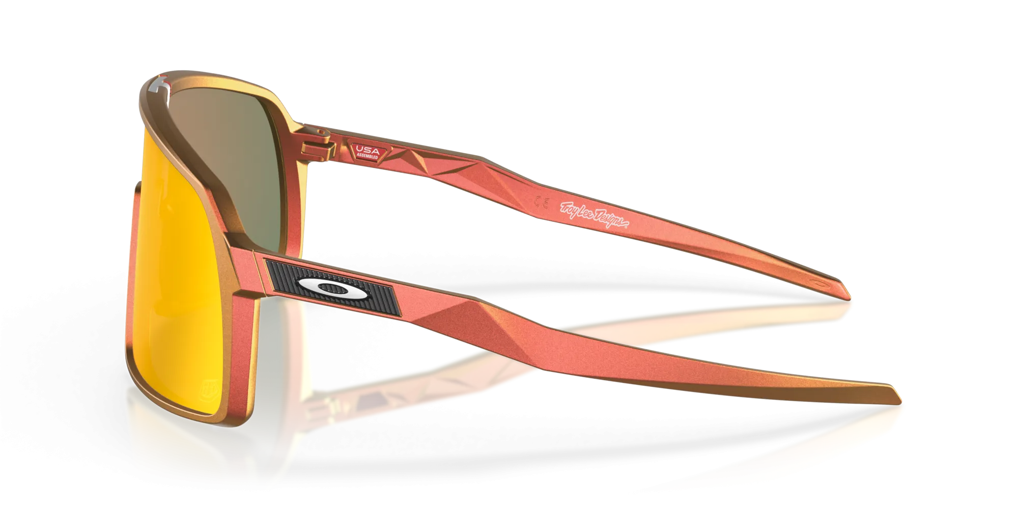 Oakley Sutro Prizm Ruby Lenses Troy Lee Designs Red Gold Shift Frame