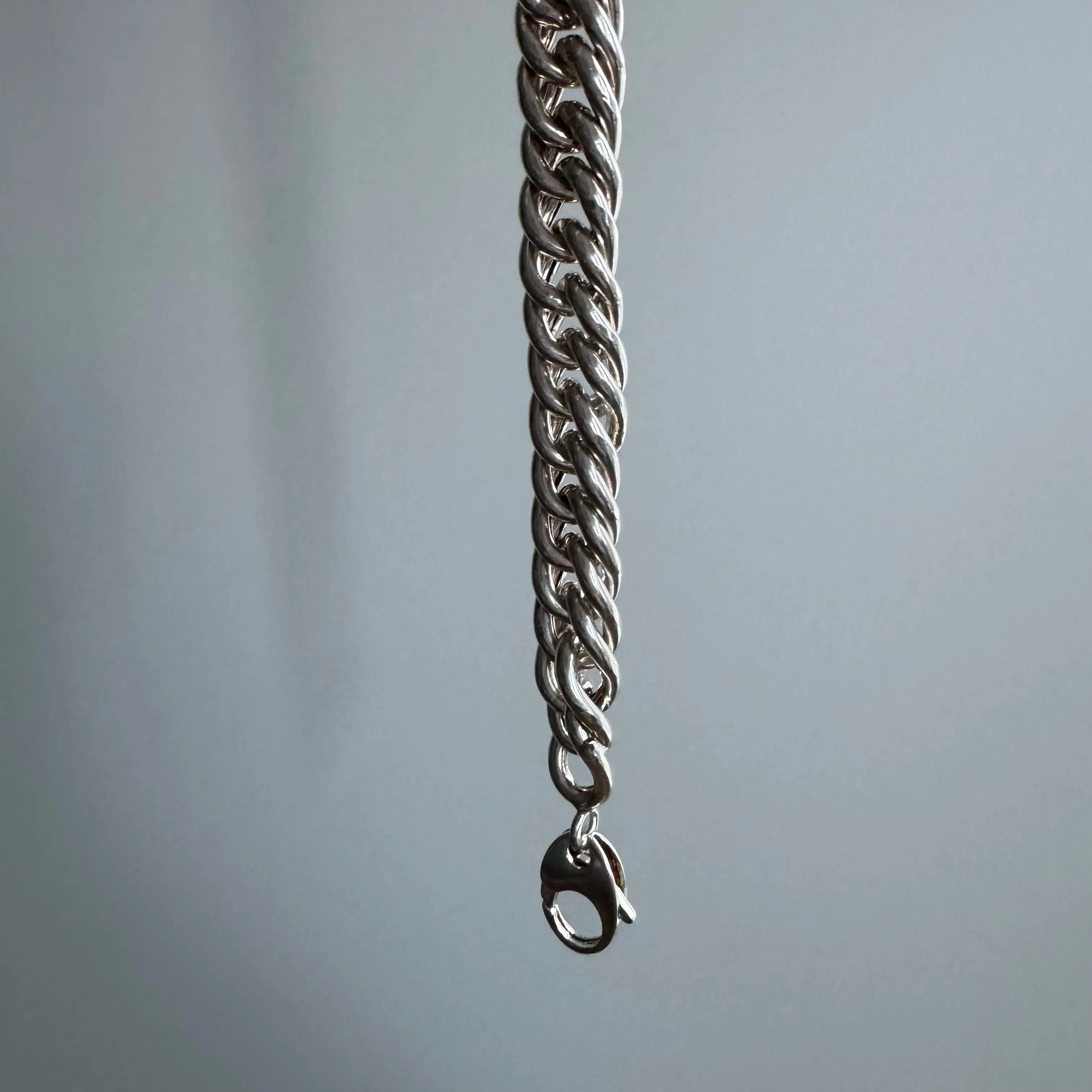 P R E - L O V E D // chunkiest curb / sterling silver wide curb chain necklace / 17.75, 80g