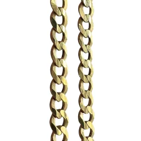 P R E - L O V E D // diamond cut curb / 14k yellow gold 2mm sturdy cable link chain / 18