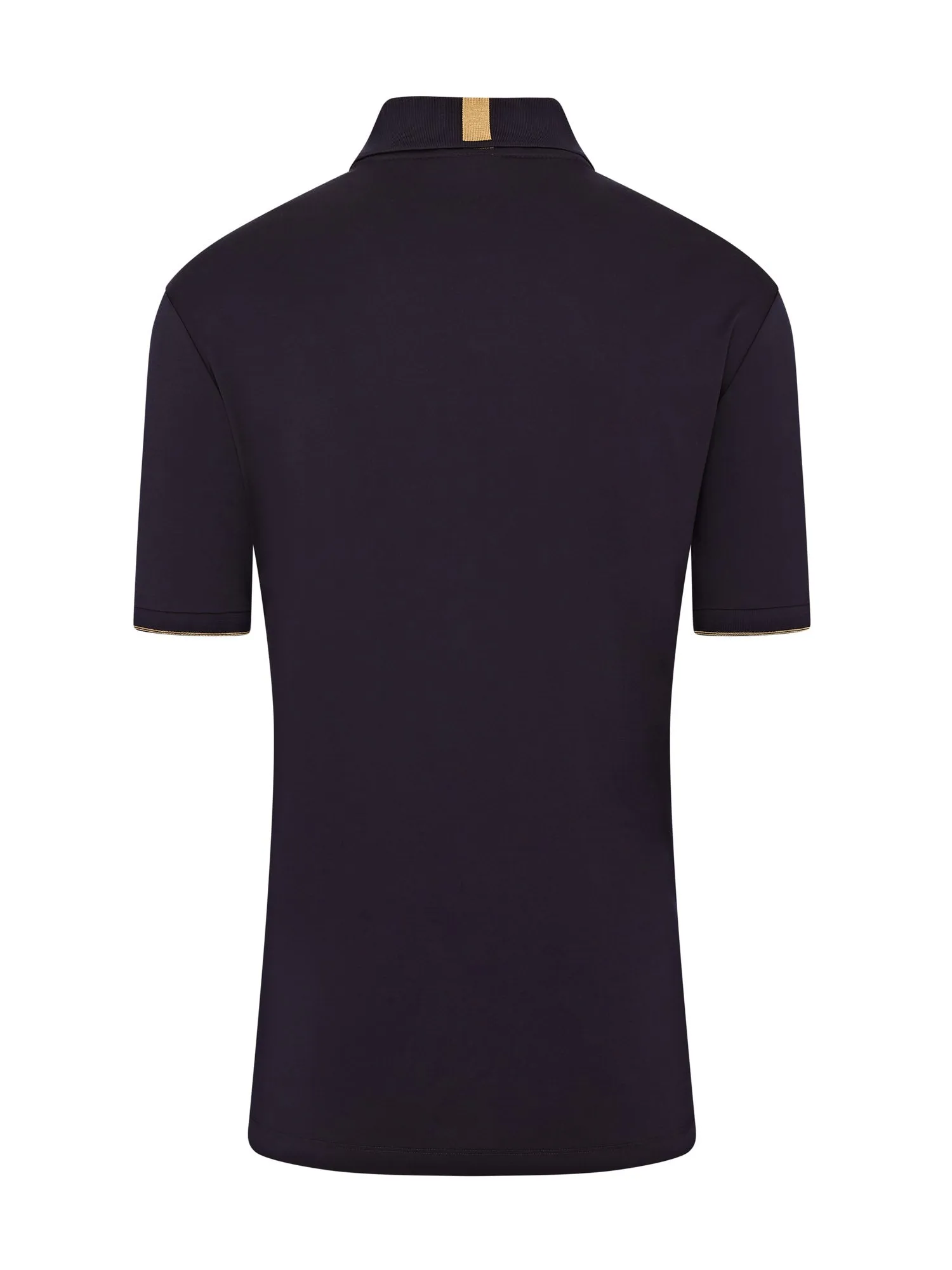 Paul & Shark Aqua Interlock Cotton Short Sleeve Polo (Midnight Navy)