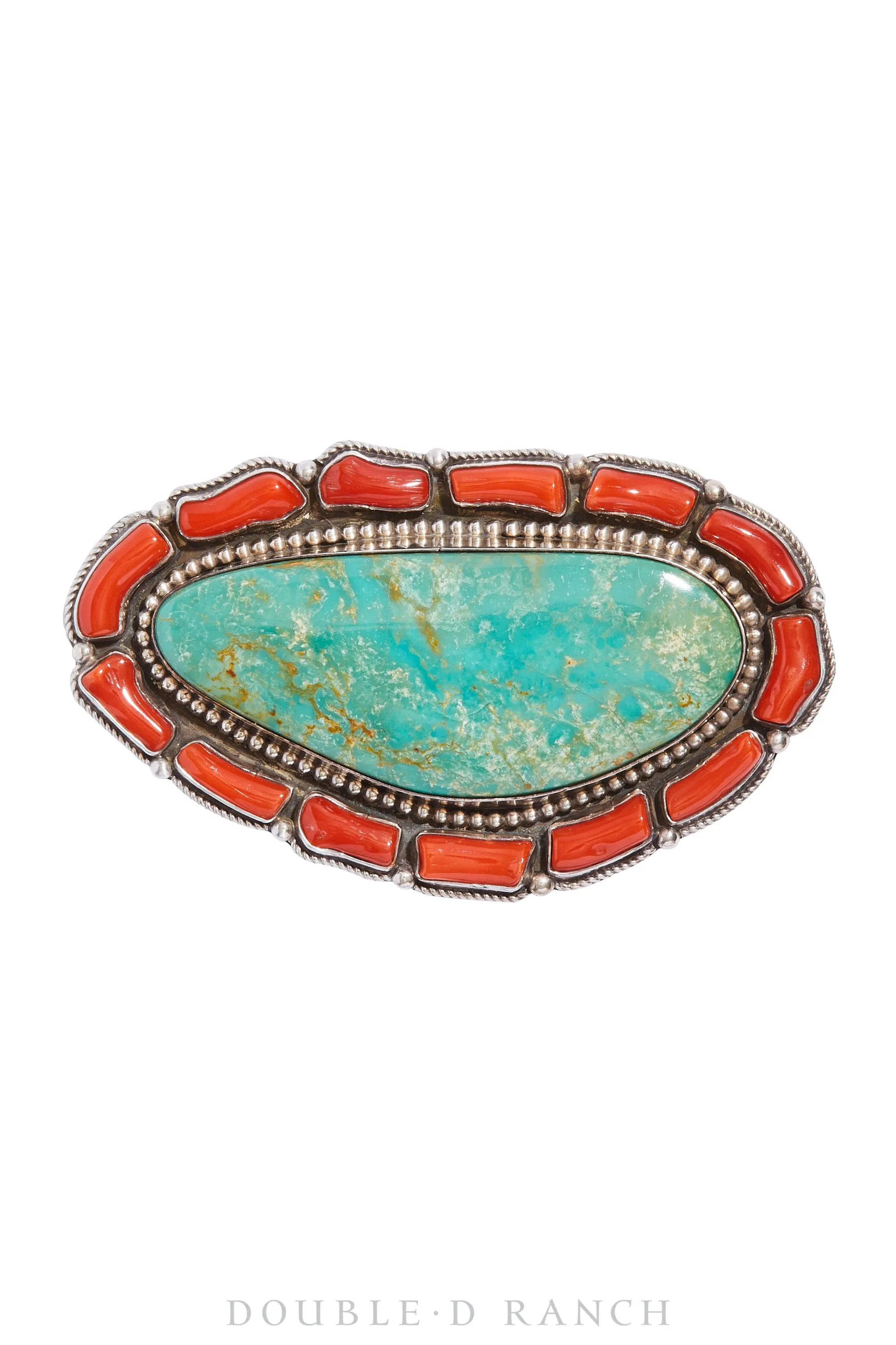 Pin, Natural Stone, Turquoise & Coral, Award Winning, Hallmark, Contemporary, 845