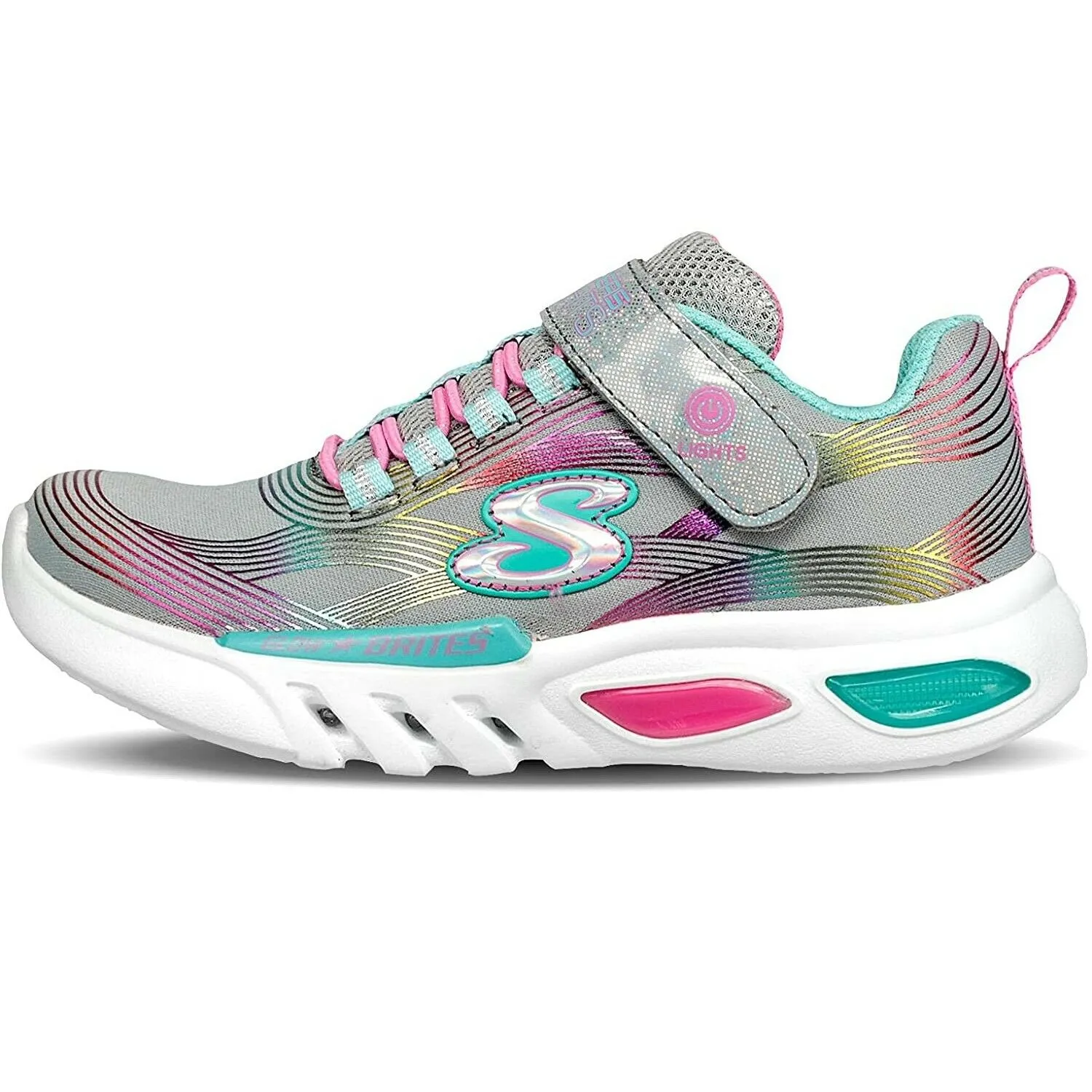 Scarpe da Bambina SKECHERS - Art. 302306LGYMT -  GRAY MULTI sneakers con luci