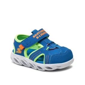 Scarpe da Bambino - SKECHERS art. 401680NBLLM sandali con luci blu lime