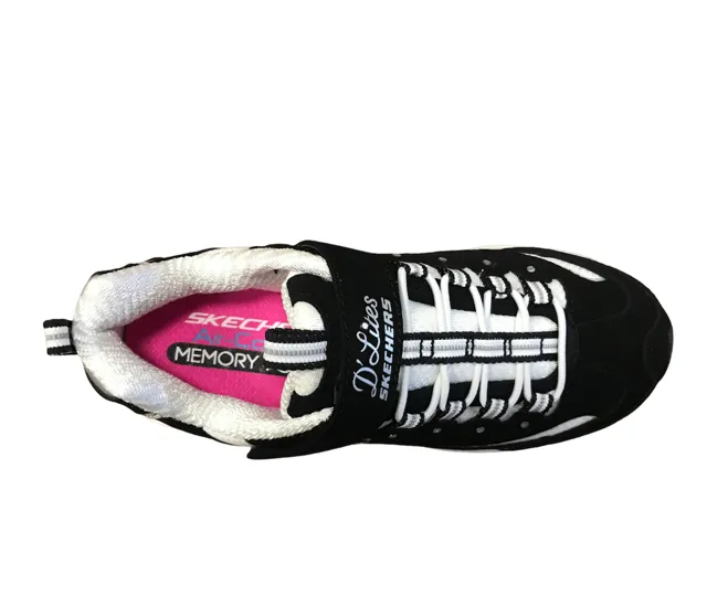 Skechers sneakers for girls and boys D'Lites Crowd Appeal 80588L BKW black white