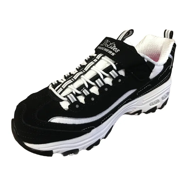 Skechers sneakers for girls and boys D'Lites Crowd Appeal 80588L BKW black white