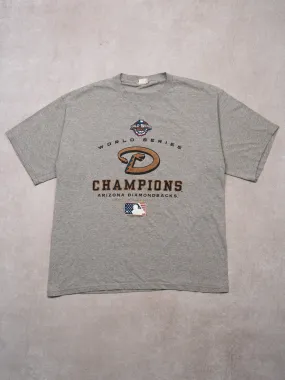 Vintage '01 Grey Arizona Diamondbacks World Series Champions Tee (L)