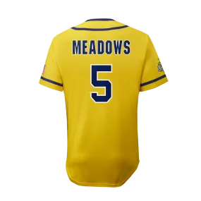 EvoShield #5 Youth Jersey in Vibrant Yellow with DR Meadows Design - Features Bananas Pattern